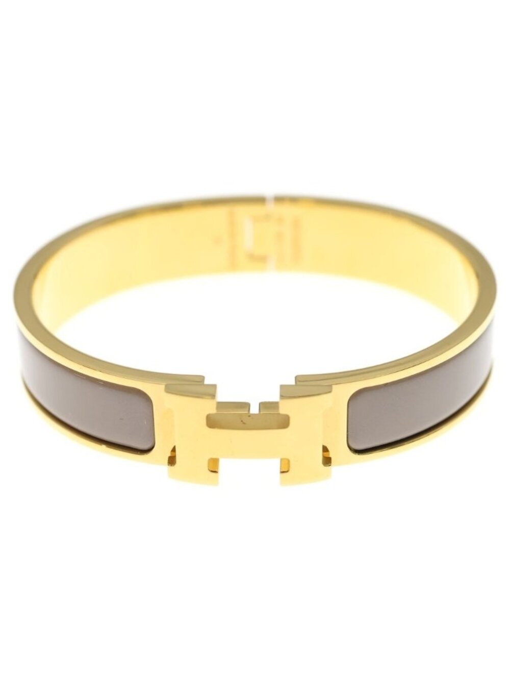 Hermes Click PM Bangle Bracelet Red Gold Pink